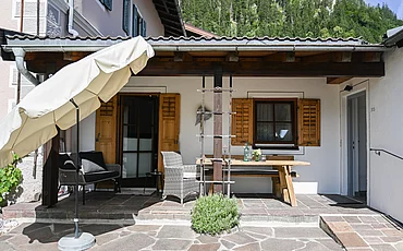 Die Terrasse des Cottage Family des Pechtlguts in Lofer