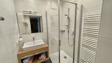 Das Badezimmer im Apartment Landhaus Garden des Pechtlguts in Lofer