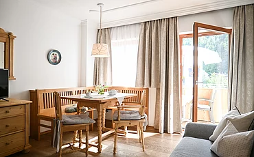 The living area in the Studio main house at Pechtlgut in Lofer