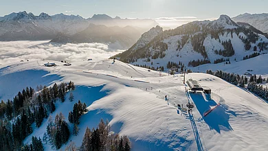 Der Skilift der Lofer Almenwelt im Winter