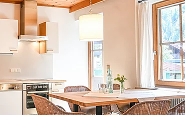 Der Wohnbereich im Landhaus Family des Pechtlguts in Lofer