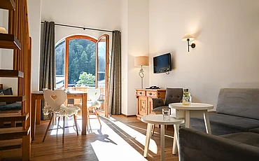 The living area in the Gallery main house at Pechtlgut in Lofer