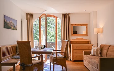 The living area in the Studio main house at Pechtlgut in Lofer