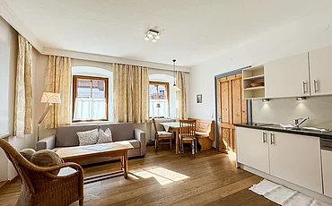 The living area in the Cozy Country House at the Pechtlgut in Lofer