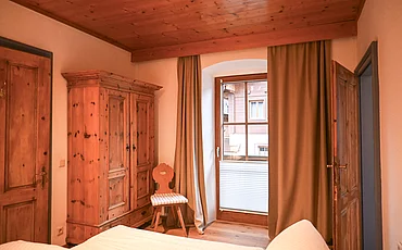 Das Schlafzimmer des Landhaus Family des Pechtlguts in Lofer