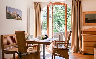 The living area in the Studio main house at Pechtlgut in Lofer