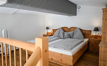 A cozy bed in the Gallery wing of the Pechtlgut in Lofer