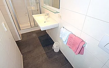 The bathroom in the Cozy Country House at the Pechtlgut in Lofer
