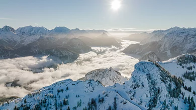Verschneite Berge in Lofer