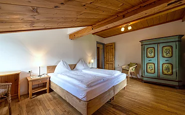 Das Schlafzimmer des Landhaus Family des Pechtlguts in Lofer