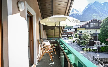 Der Balkon des Landhaus Family des Pechtlguts in Lofer