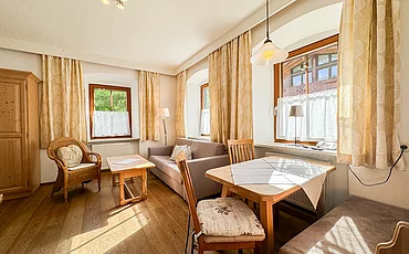 The living area in the Cozy Country House at the Pechtlgut in Lofer